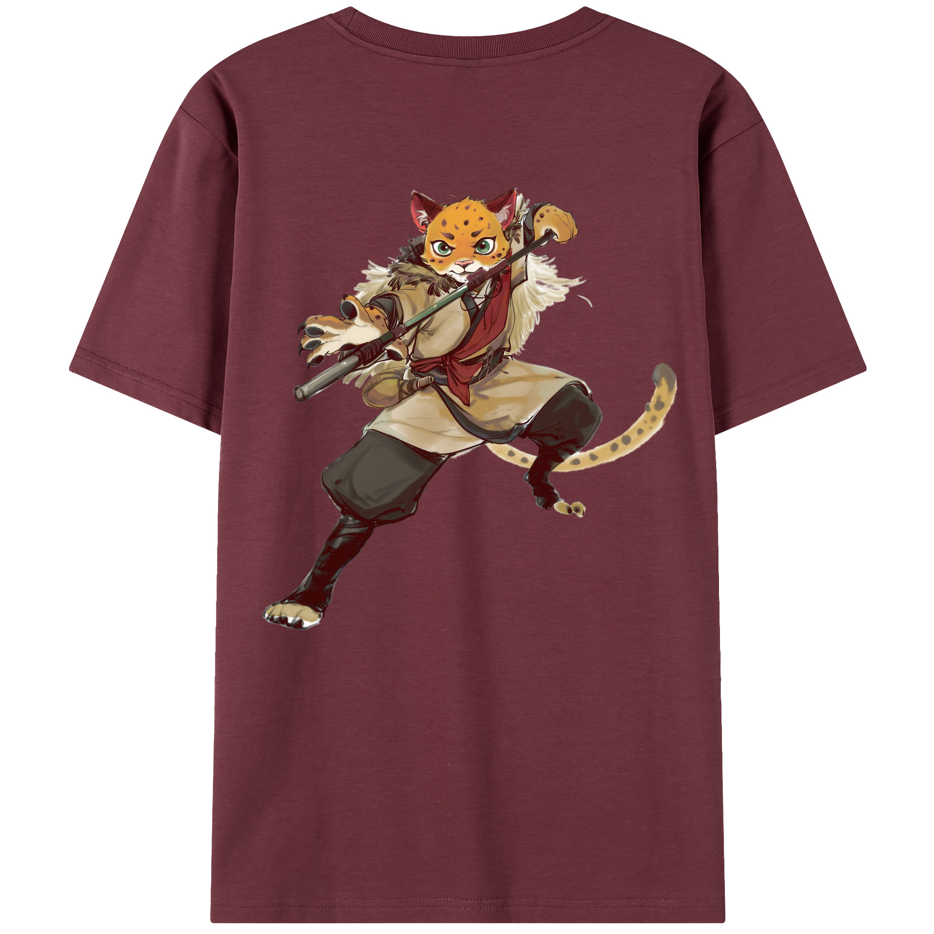 （画像用） Ne Zha 2 ナタ 魔童の大暴れ 綿100％半袖Tシャツ（背面プリント）